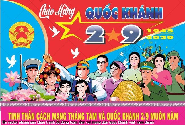 file vector phong san khau tranh co dong toan dan vui mung don quoc khanh viet nam